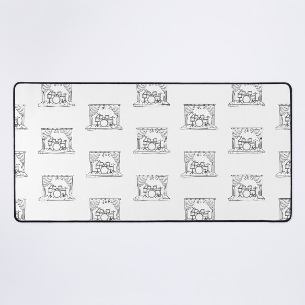 Item preview, Percussion set arranged on an open air platform in doodle sketch designed and sold by rasagamastore.