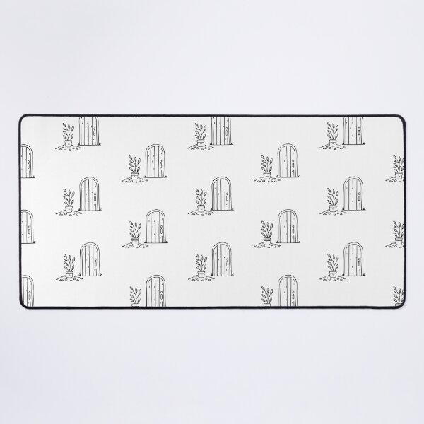 Item preview, Fallen greenery lying beside an entrance in doodle sketch designed and sold by rasagamastore.