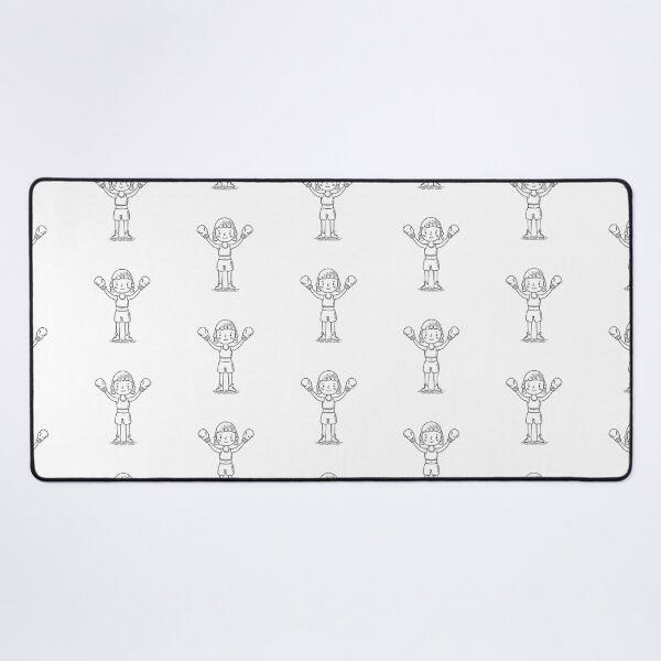 Item preview, Female boxer lifting gloves in victory in doodle sketch designed and sold by rasagamastore.