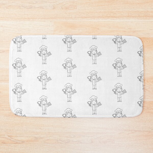 Item preview, Female chef presenting her winning dish in doodle sketch designed and sold by rasagamastore.