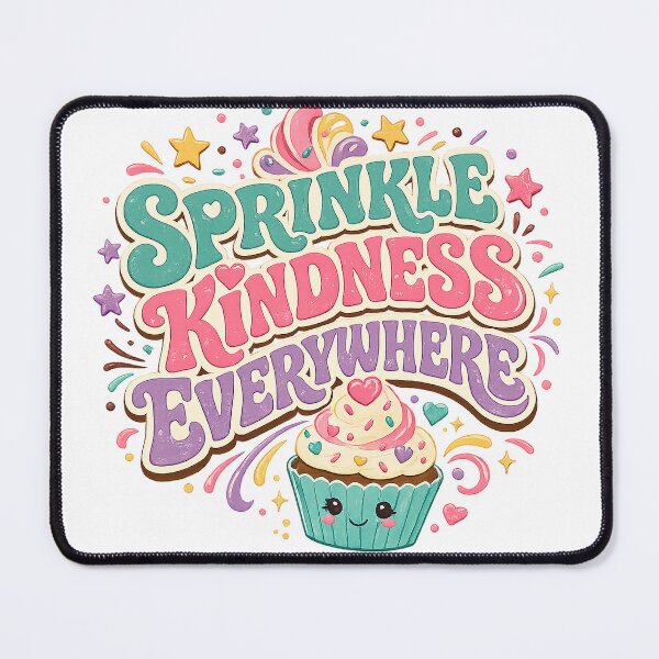 Item preview, Sprinkle Kindness Everywhere Cute Cupcake Positive Quote Kawaii Art designed and sold by inkoutninja.