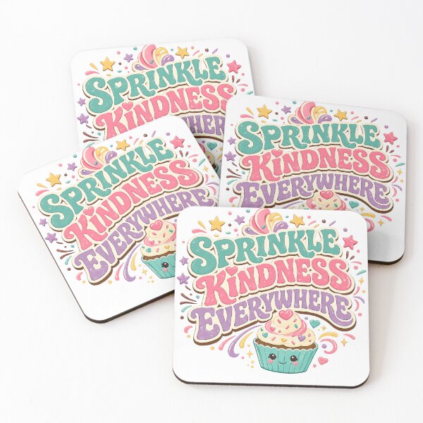 Item preview, Sprinkle Kindness Everywhere Cute Cupcake Positive Quote Kawaii Art designed and sold by inkoutninja.