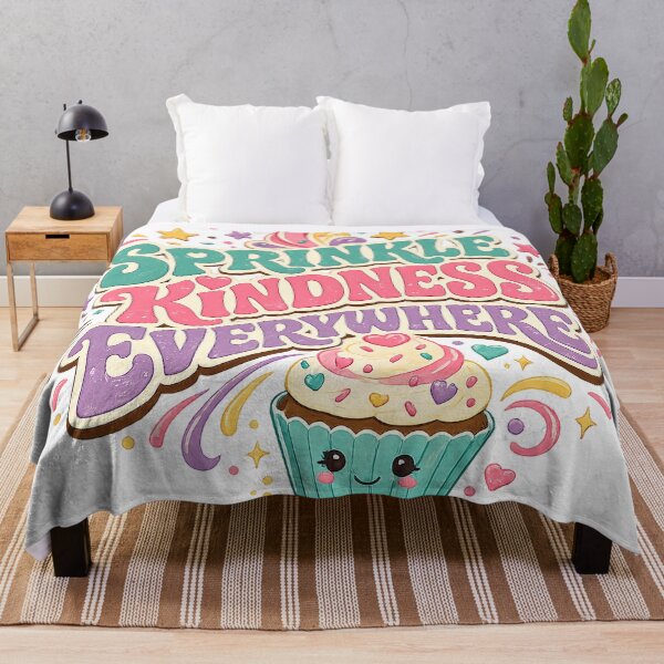 Item preview, Sprinkle Kindness Everywhere Cute Cupcake Positive Quote Kawaii Art designed and sold by inkoutninja.
