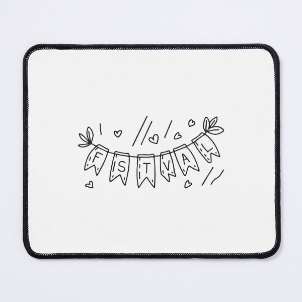 Item preview, Colorful event banner waving gently in the breeze in doodle sketch designed and sold by rasagamastore.