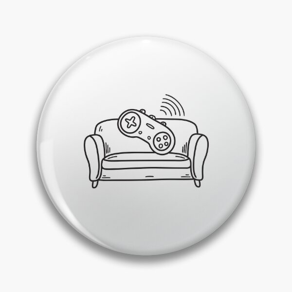 Item preview, Game controller vibrating on a couch in doodle sketch designed and sold by rasagamastore.