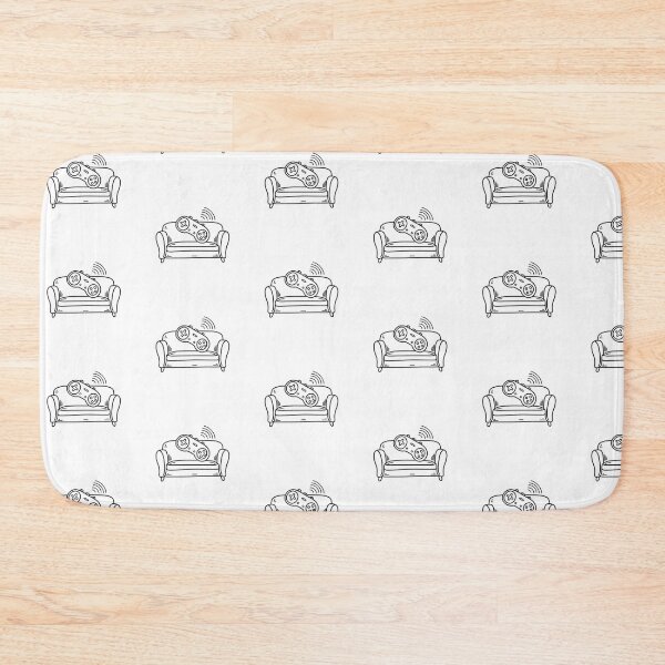 Item preview, Game controller vibrating on a couch in doodle sketch designed and sold by rasagamastore.