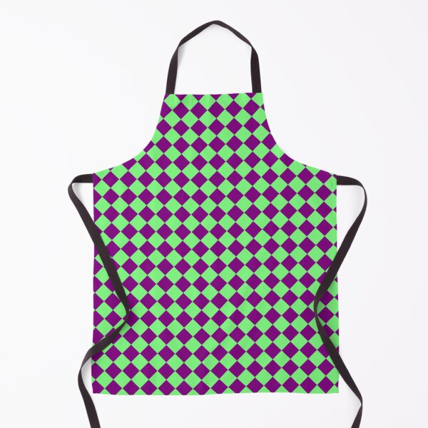 Item preview, Checker Diamond Pattern Purple Green designed and sold by ArtbyDebbieC.