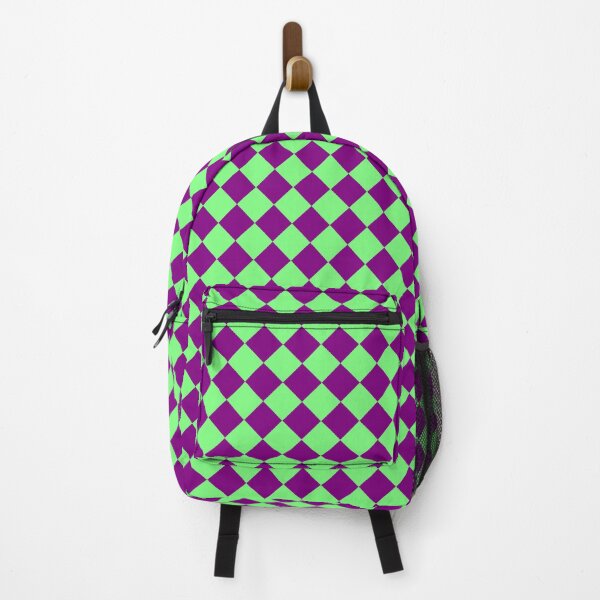 Item preview, Checker Diamond Pattern Purple Green designed and sold by ArtbyDebbieC.