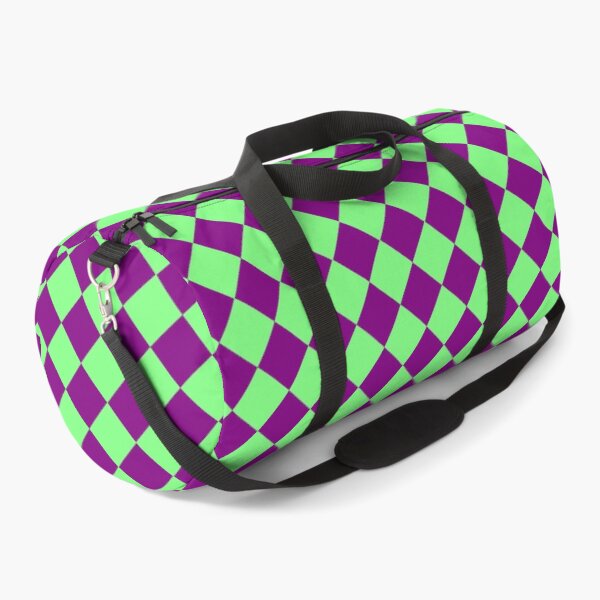 Item preview, Checker Diamond Pattern Purple Green designed and sold by ArtbyDebbieC.