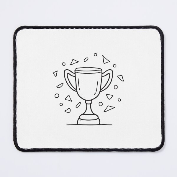 Item preview, Gold cup surrounded by confetti in doodle sketch designed and sold by rasagamastore.
