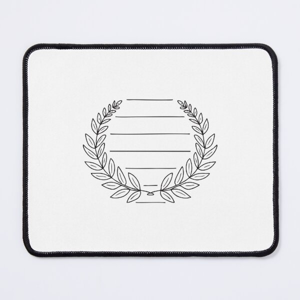 Item preview, Laurel wreath lying on a wooden table in doodle sketch designed and sold by rasagamastore.