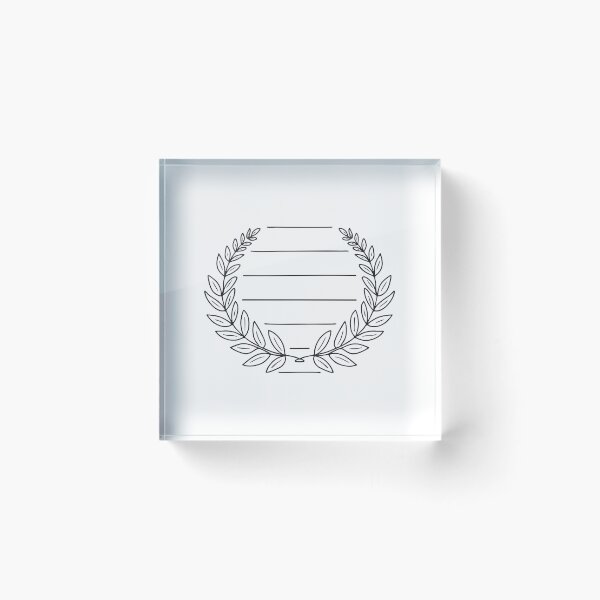 Item preview, Laurel wreath lying on a wooden table in doodle sketch designed and sold by rasagamastore.