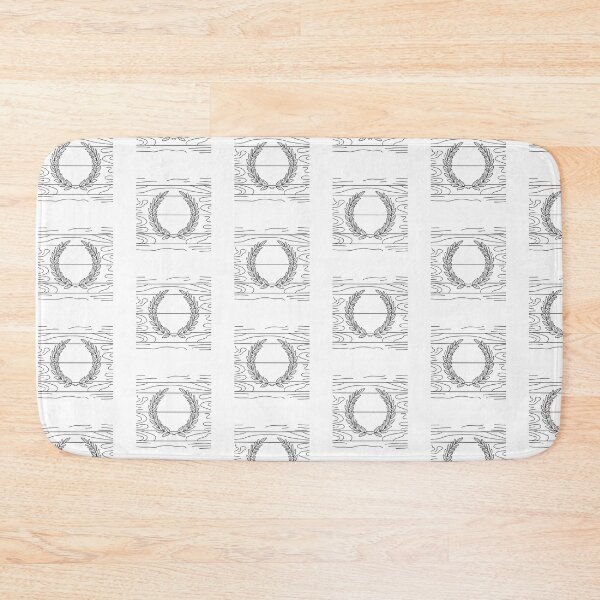 Item preview, Victory wreath placed on a rustic tabletop in doodle sketch designed and sold by rasagamastore.