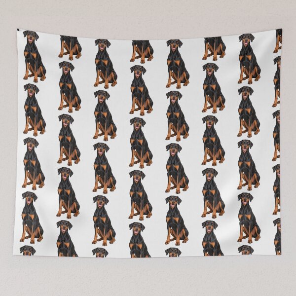 Item preview, Black and tan Doberman Dog with Natural Ears designed and sold by BackgroundND.