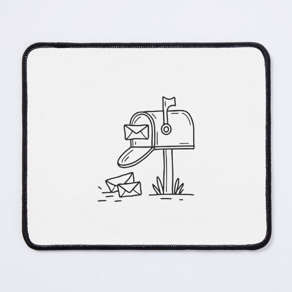 Item preview, Mailbox with letters scattered on the ground in doodle sketch designed and sold by rasagamastore.