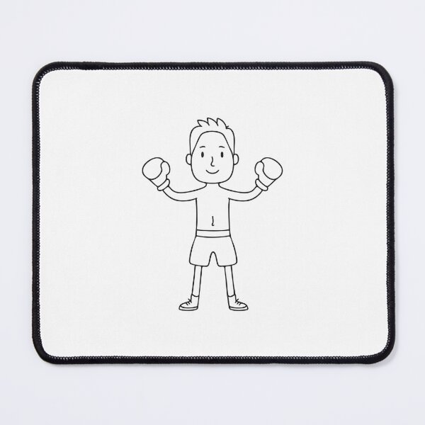 Item preview, Male boxer raising gloves after the match in doodle sketch designed and sold by rasagamastore.