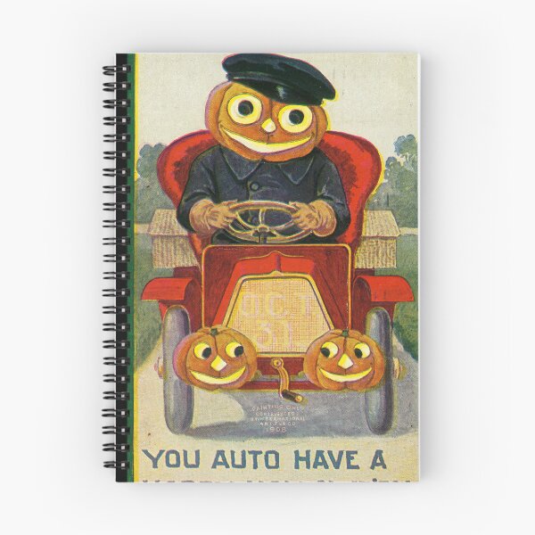 Item preview, You Auto Have A Happy Halloween - Vintage Greeting Card Illustration designed and sold by SedgeWren.