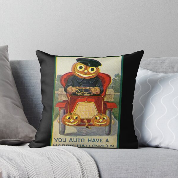Item preview, You Auto Have A Happy Halloween - Vintage Greeting Card Illustration designed and sold by SedgeWren.