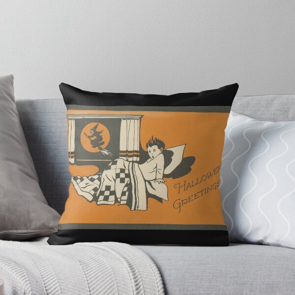 Item preview, Halloween Greetings - Vintage Greeting Card Illustration designed and sold by SedgeWren.