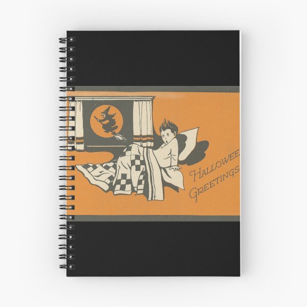 Item preview, Halloween Greetings - Vintage Greeting Card Illustration designed and sold by SedgeWren.