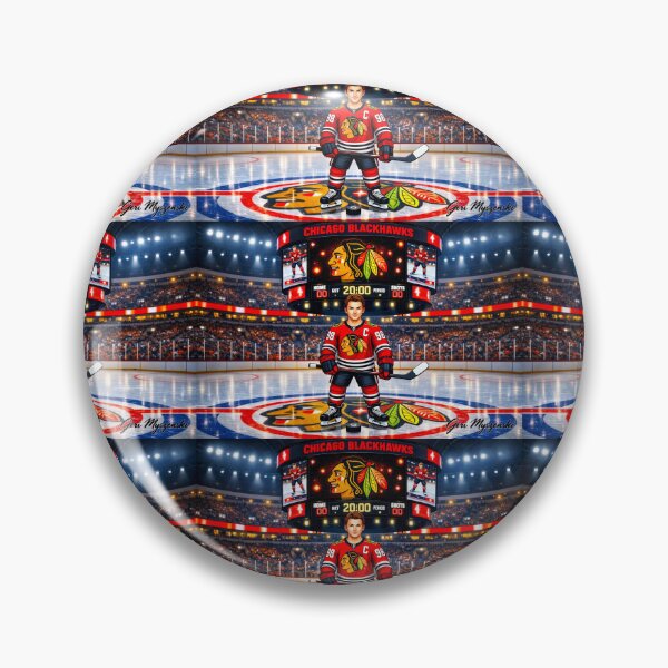 Item preview, Connor Bedard Chicago Blackhawks Captain Center Ice Hockey Art – Full Body Digital Cartoon designed and sold by The Art Queen Of Michigan .
