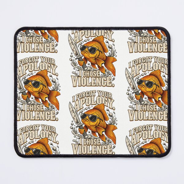 Item preview, I Forgot Your Apology I Chose Violence Funny Goldfish Meme Design designed and sold by SEINENGAPPI12.