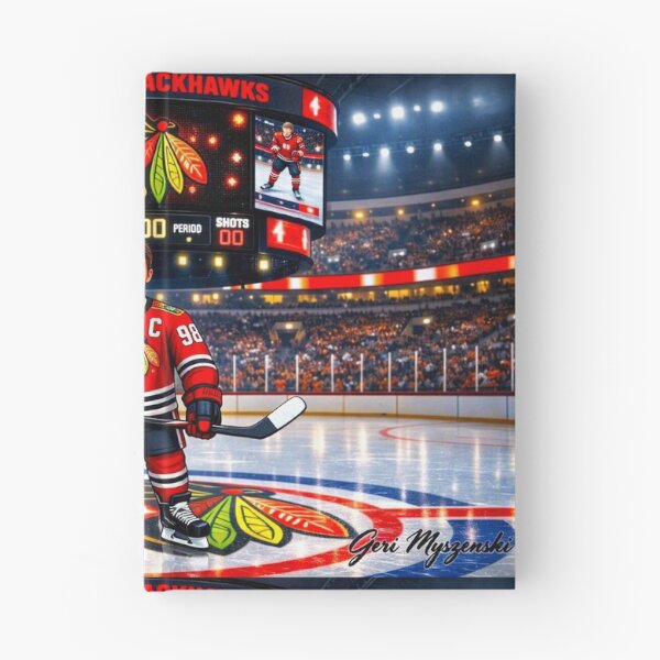 Item preview, Connor Bedard Chicago Blackhawks Captain Center Ice Hockey Art – Full Body Digital Cartoon designed and sold by The Art Queen Of Michigan .