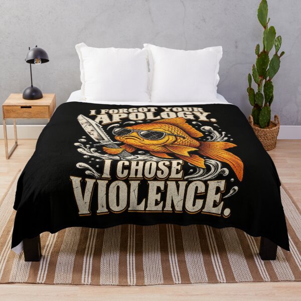 Item preview, I Forgot Your Apology I Chose Violence Funny Goldfish Meme Design designed and sold by SEINENGAPPI12.