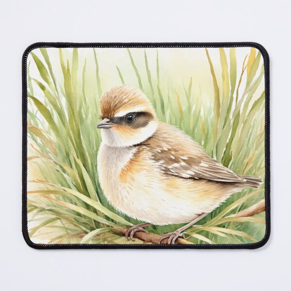 Item preview, Cute watercolor songbird in meadow grass designed and sold by Hackl20.