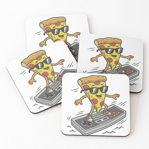 Item preview, Pizza surfs across a giant NES controller design designed and sold by gorillazone_co.