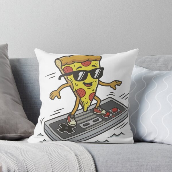 Item preview, Pizza surfs across a giant NES controller design designed and sold by gorillazone_co.