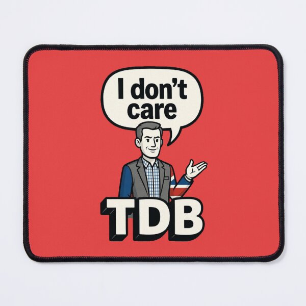 Item preview, I Don't Care TDB Cartoon Tee | Daily Bollocks Satire designed and sold by TDB.