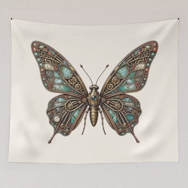 Item preview, Steampunk Butterfly with Mechanical Gears and Vintage Wings designed and sold by SweetLilith.