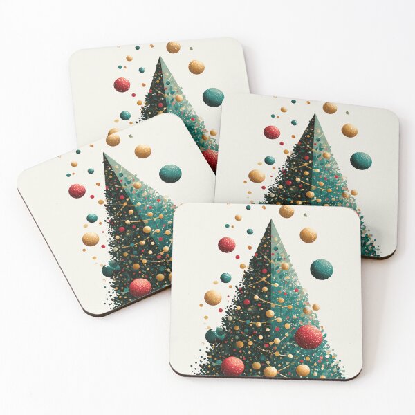 Item preview, Festive Christmas Tree with Colorful Ornaments designed and sold by colorful-white.