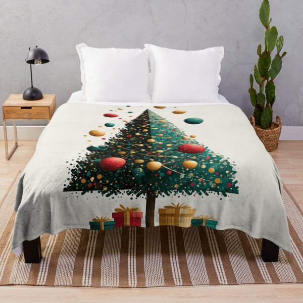 Item preview, Festive Christmas Tree with Colorful Ornaments designed and sold by colorful-white.