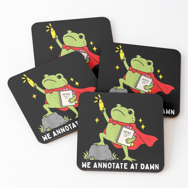 Item preview, We Annotate At Dawn English Teacher Funny Frog Reader designed and sold by Lalanian-Shop.