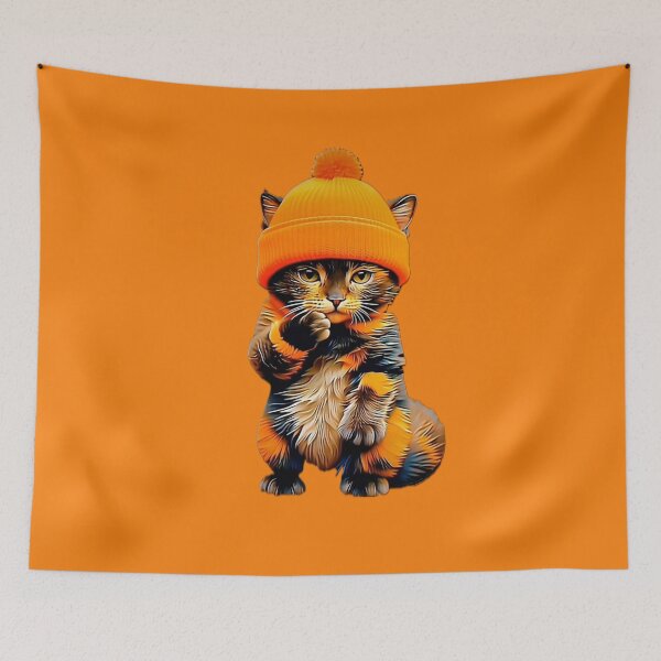 Item preview, BIG Sammy the Cat In The Orange Hat designed and sold by ParisPoet.