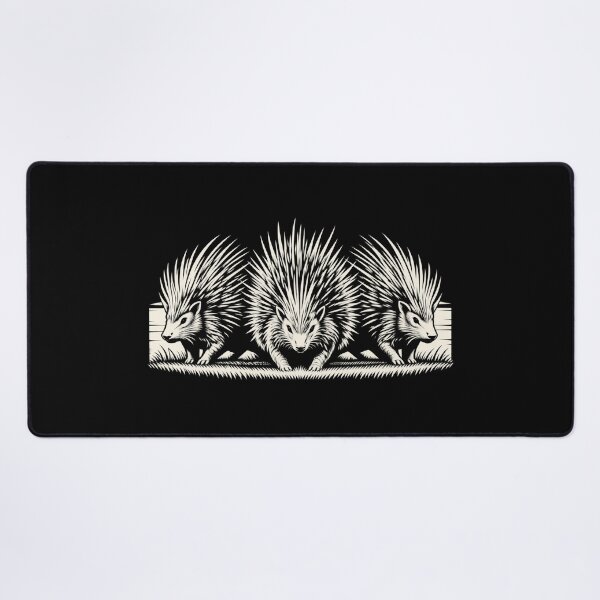 Item preview, Three Porcupines Wildlife Trio – Minimalist Woodland Animal designed and sold by JonelCrafts.
