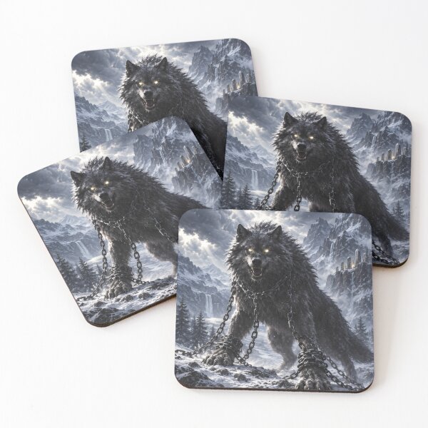 Item preview, Fenrir – The Chained Wolf of Ragnarök designed and sold by WallboundStudio.