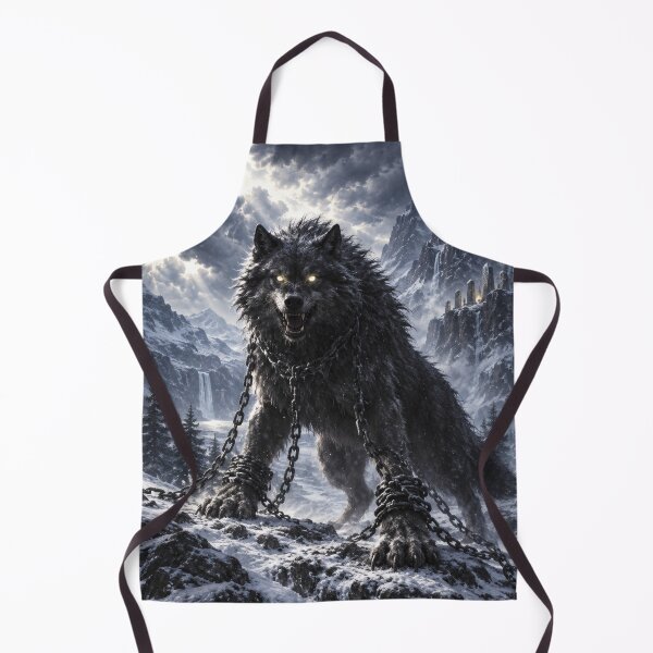 Item preview, Fenrir – The Chained Wolf of Ragnarök designed and sold by WallboundStudio.