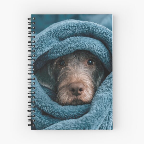 Item preview, German Wirehaired Pointer Puppy in Blanket 01 designed and sold by Elisabeth Lucas.