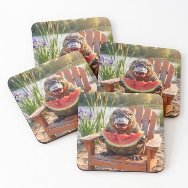 Item preview, Young Platypus Tucks Into Some Watermelon designed and sold by Tridentulus.