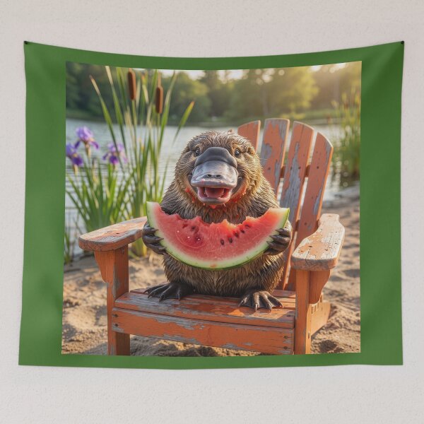 Item preview, Young Platypus Tucks Into Some Watermelon designed and sold by Tridentulus.