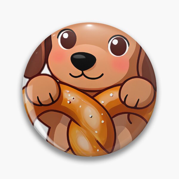 Item preview, Dachshund in Alpine Hat Peeking Through Giant Pretzel designed and sold by pumsquare.