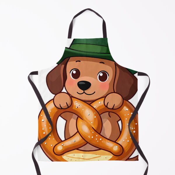Item preview, Dachshund in Alpine Hat Peeking Through Giant Pretzel designed and sold by pumsquare.
