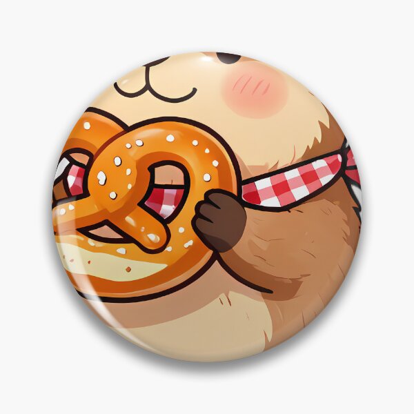 Item preview, Chubby Alpine Marmot Munching Bavarian Pretzel designed and sold by pumsquare.