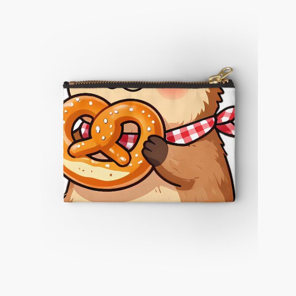 Item preview, Chubby Alpine Marmot Munching Bavarian Pretzel designed and sold by pumsquare.