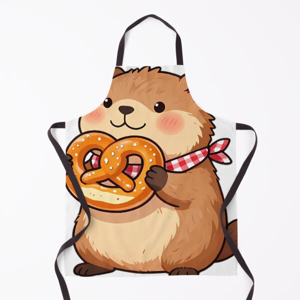 Item preview, Chubby Alpine Marmot Munching Bavarian Pretzel designed and sold by pumsquare.