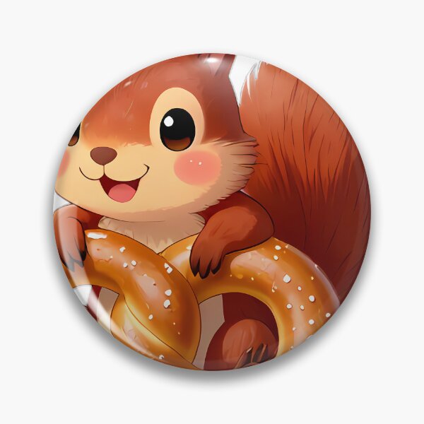 Item preview, Tufted Red Squirrel Cuddled Inside Giant Bavarian Pretzel designed and sold by pumsquare.