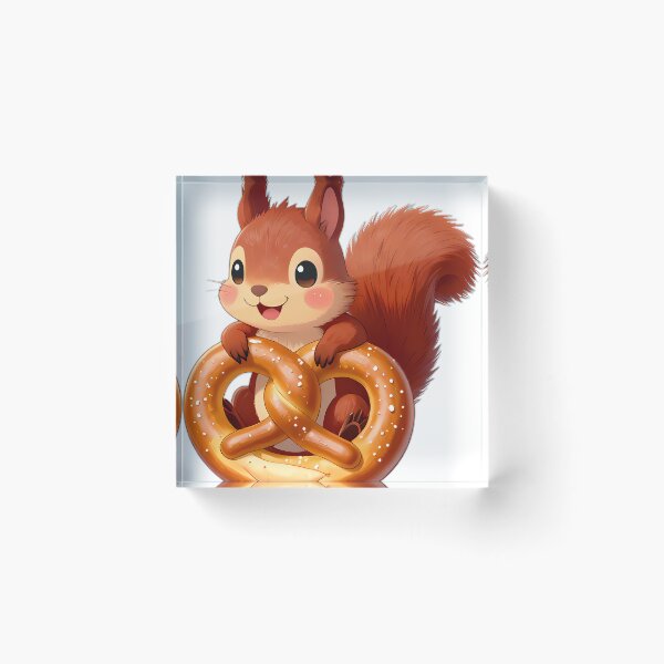 Item preview, Tufted Red Squirrel Cuddled Inside Giant Bavarian Pretzel designed and sold by pumsquare.